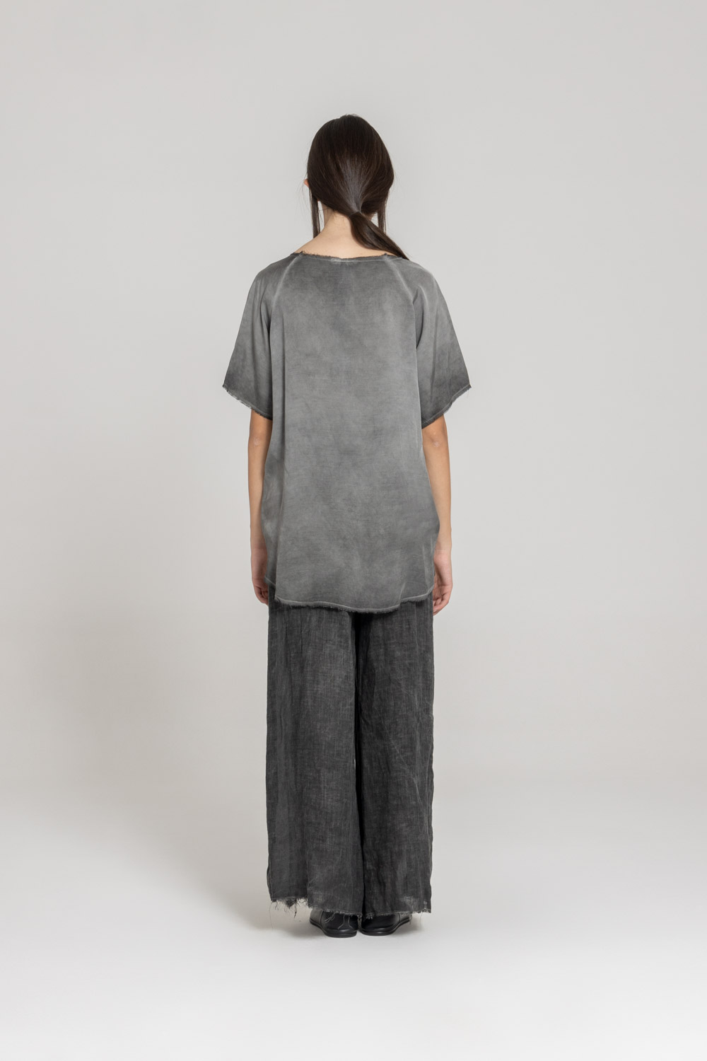 Sanctamuerte T-Shirt Over T-Shirt Kurzarm Viskose-Satin