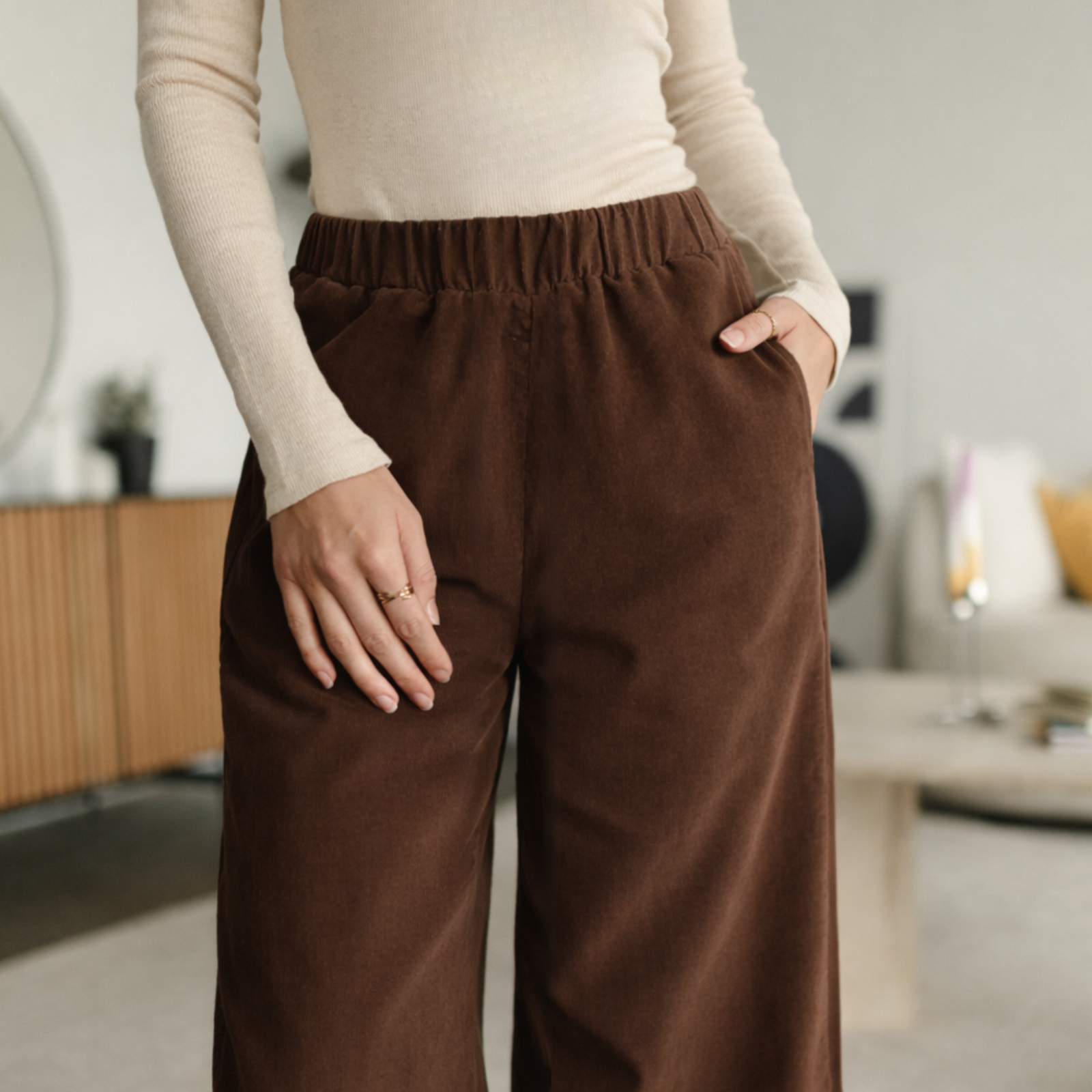 NORDLICHT Hosen Nala Cord Culotte Braun Bio