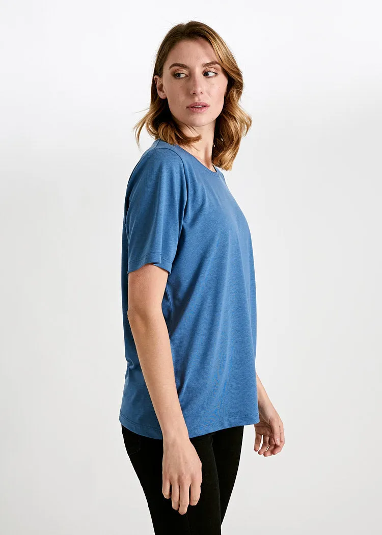 Wijld WoodShirt Tilda Damen T-Shirt Bijou Blue Holz