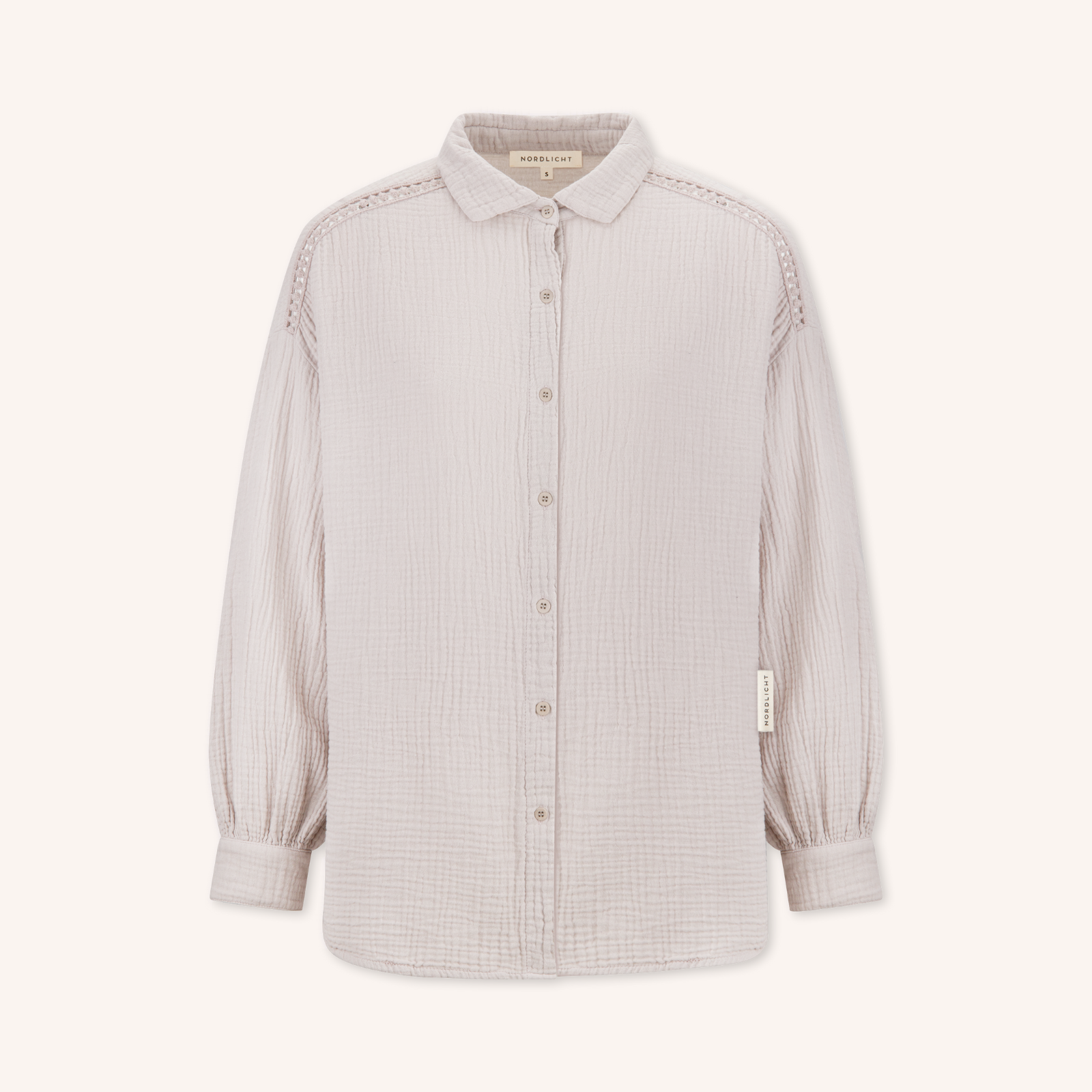 NORDLICHT Blusen Oversize Musselin Bluse Mia Natur Bio