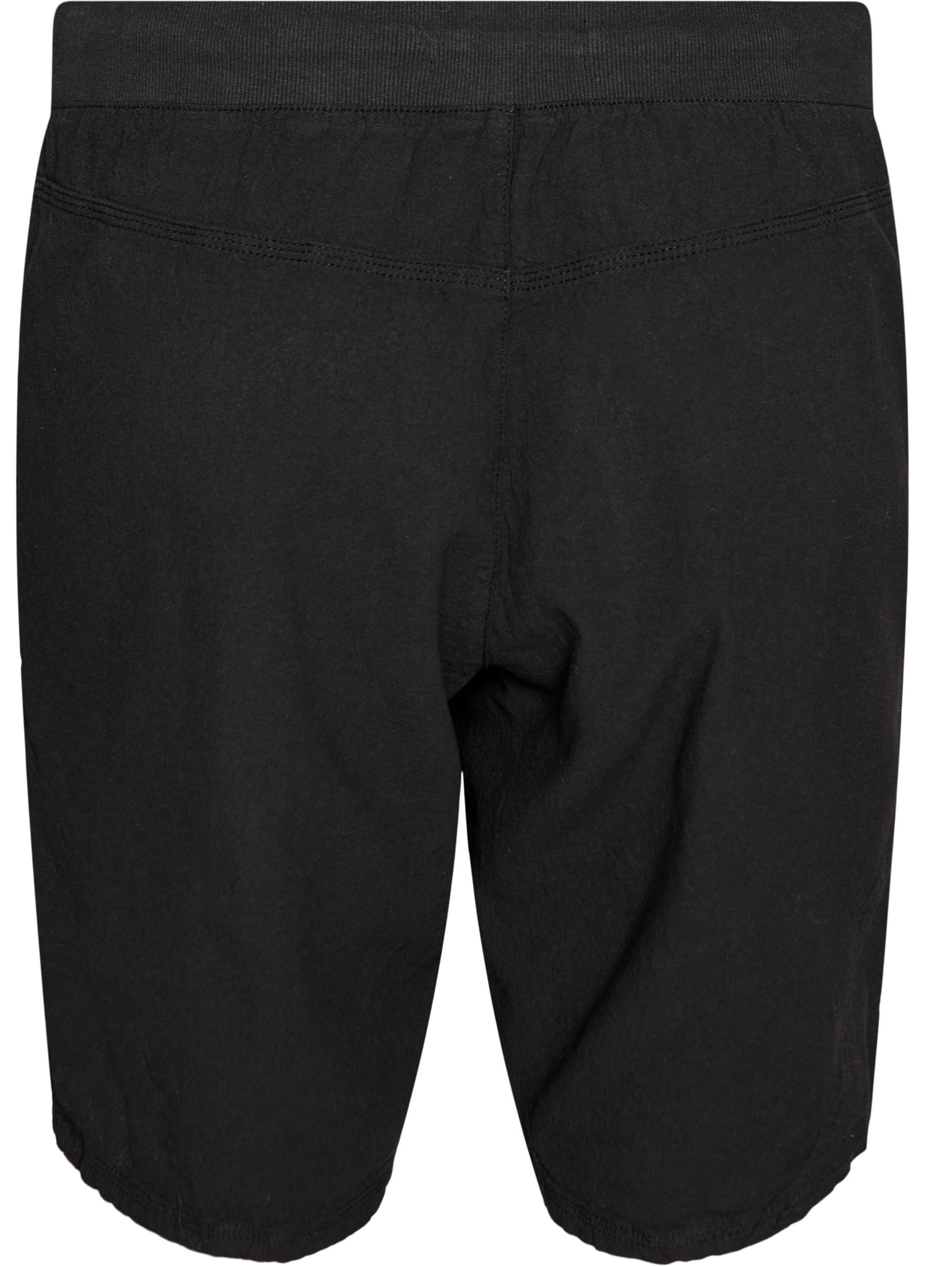 Zizzi Shorts Baumwolle Taschen Kordelzug Navy Blazer