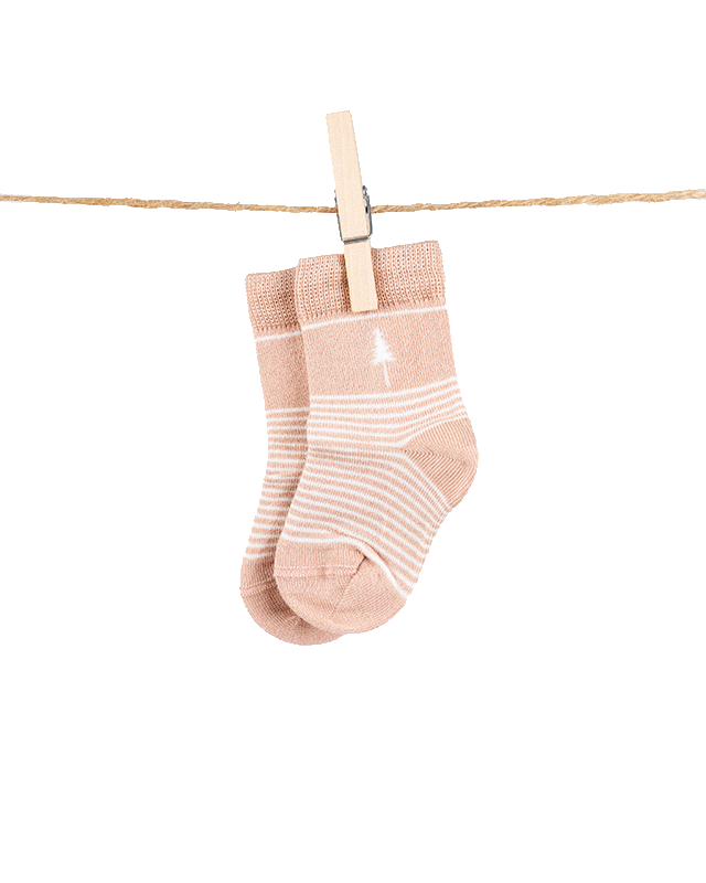 NIKIN TreeSocks Kids Stripes Socken Bambus Rose