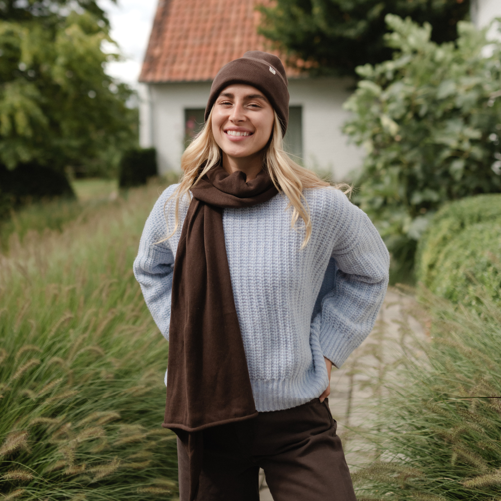 NORDLICHT Thea Jori Schal Mütze Set Feinstrick