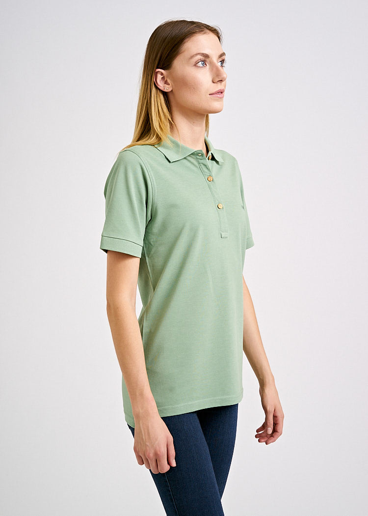Wijld Polo-Shirt Basil Damen Poloshirt Grün Lyocell