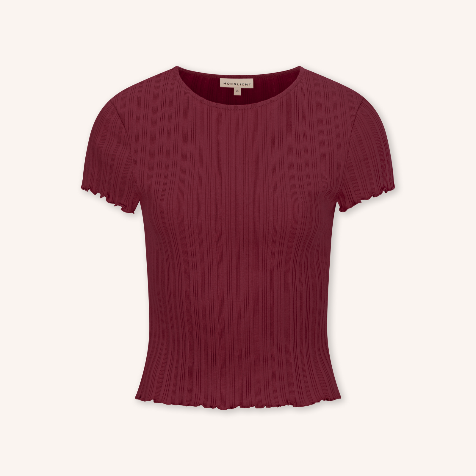 NORDLICHT Maja T-Shirt Cherry Langarm Bio-Baumwolle