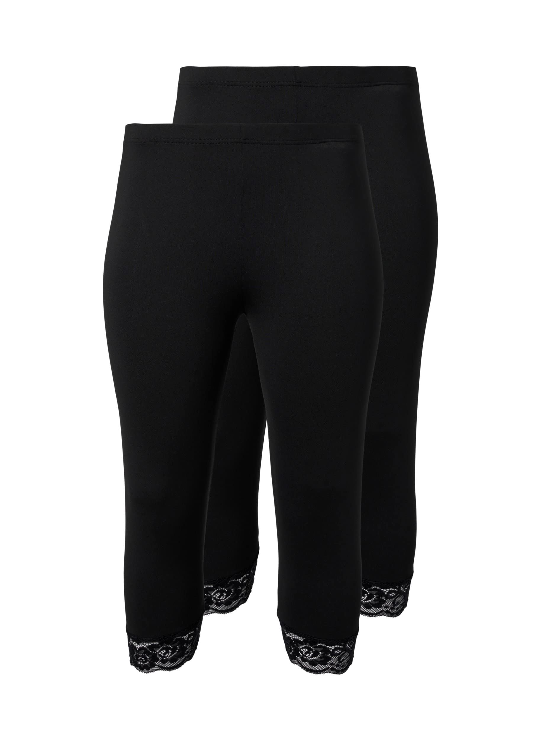 Zizzi Trousers 3/4 Leggings Spitze 2er-Pack Leggings