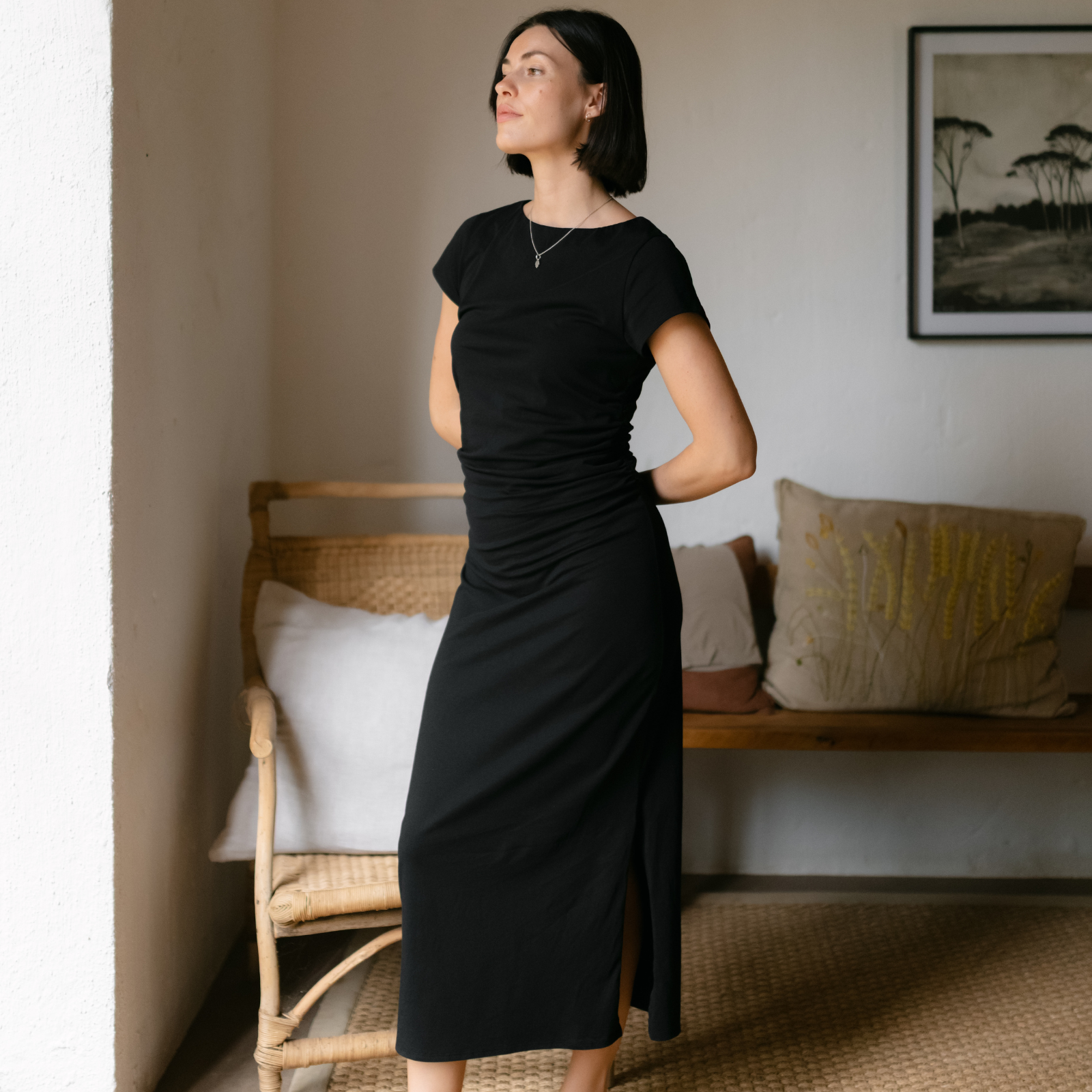 Nordlicht Grete Jersey Kleid Schwarz S
