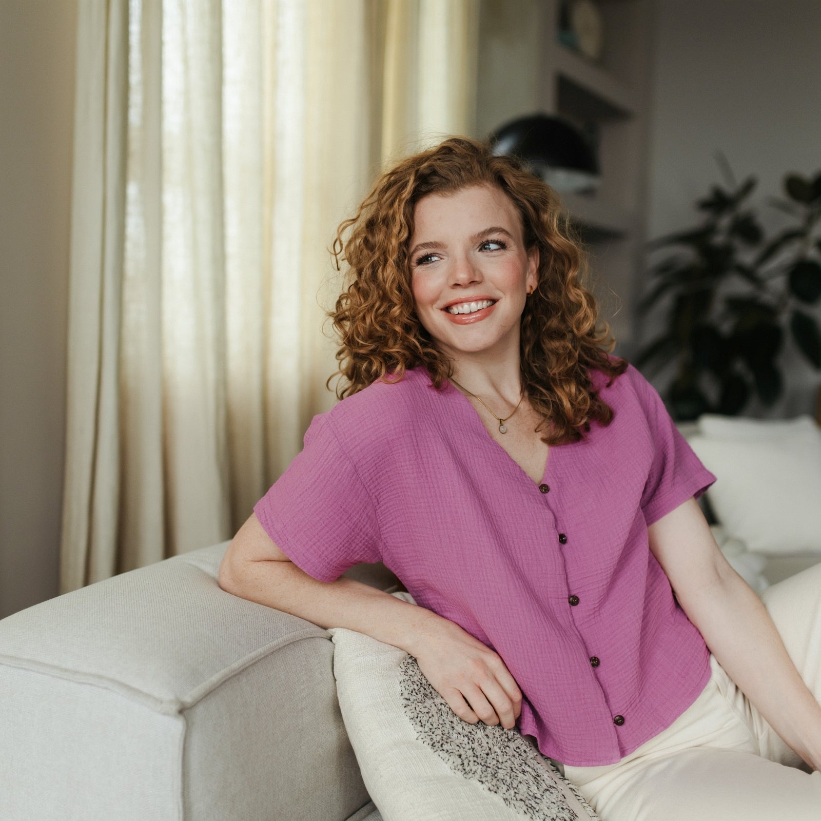 Nordlicht Freja Musselin Shirt Kurzarm Gr. M