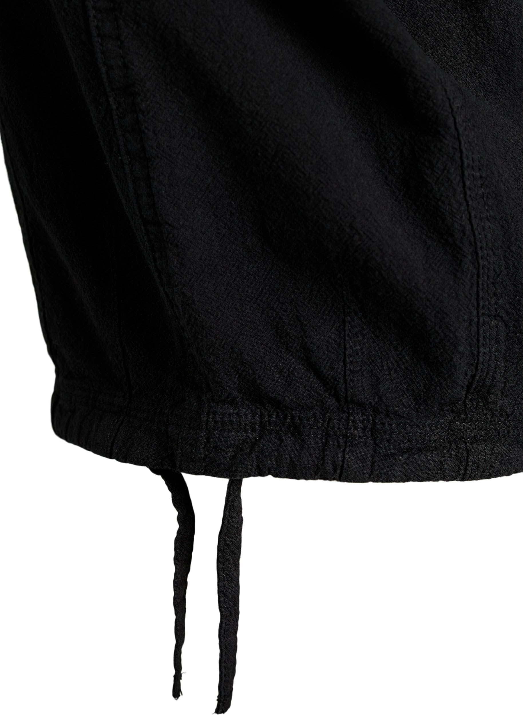 Zizzi 3/4 Hose Capri Baumwolle Taschen lockere Passform