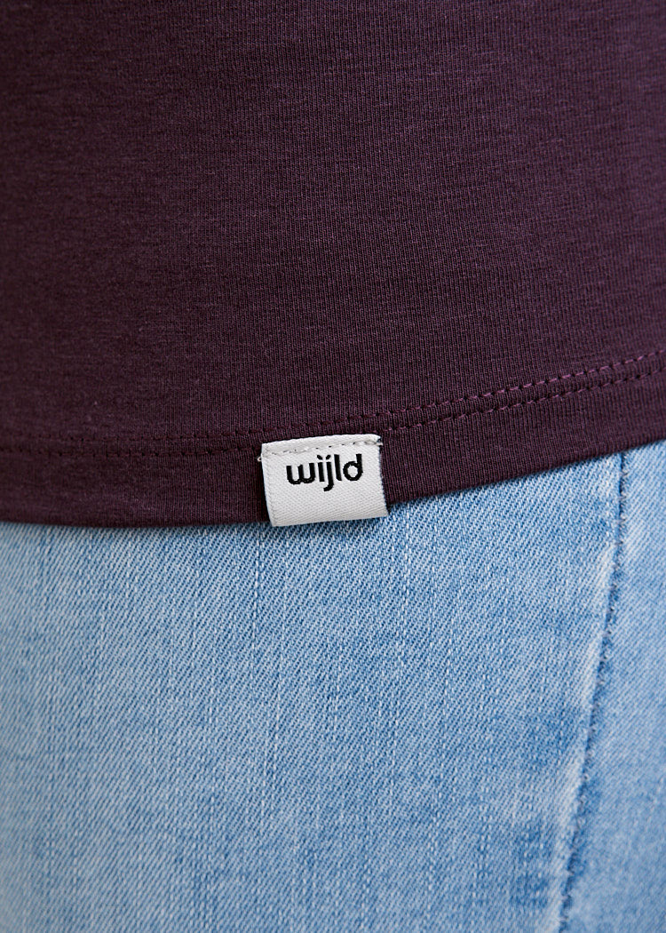 Wijld Maya Langarmshirt Lyocell Plum Perfect