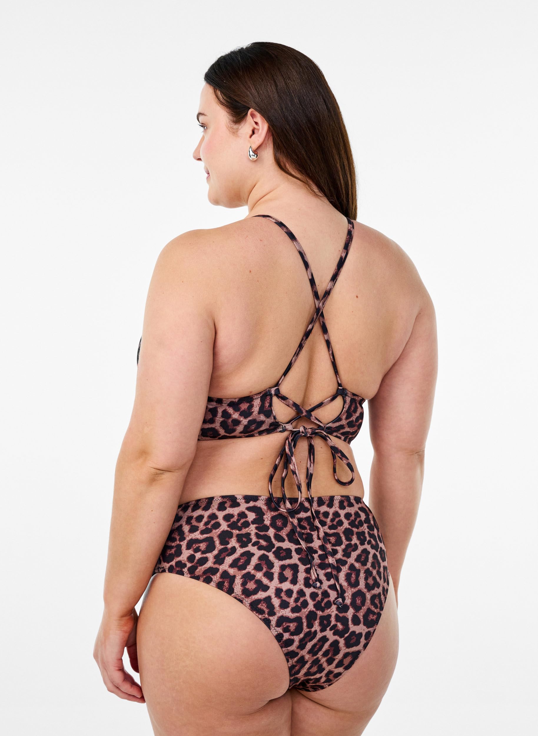 Zizzi Swim Bikini Oberteil Triangel Bindeband Große Größen