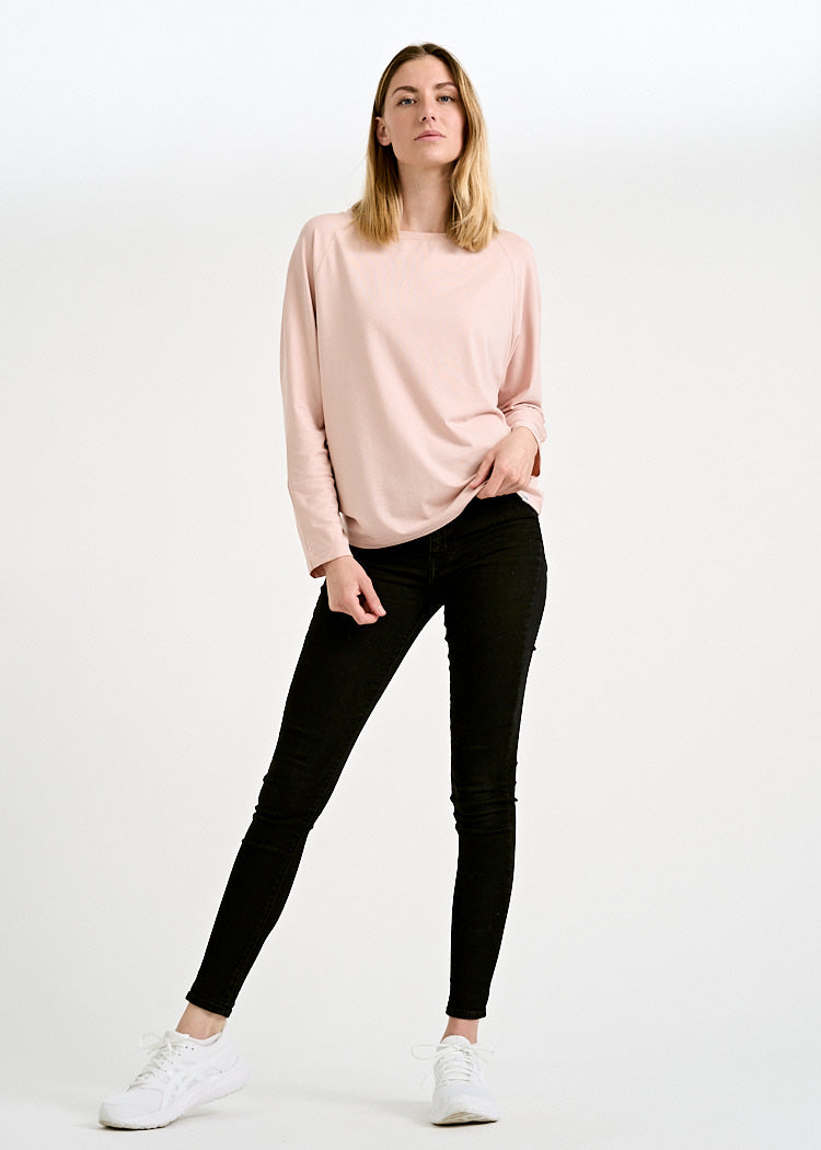 Wijld Alice Langarmshirt Smoked Rose Fledermausärmel