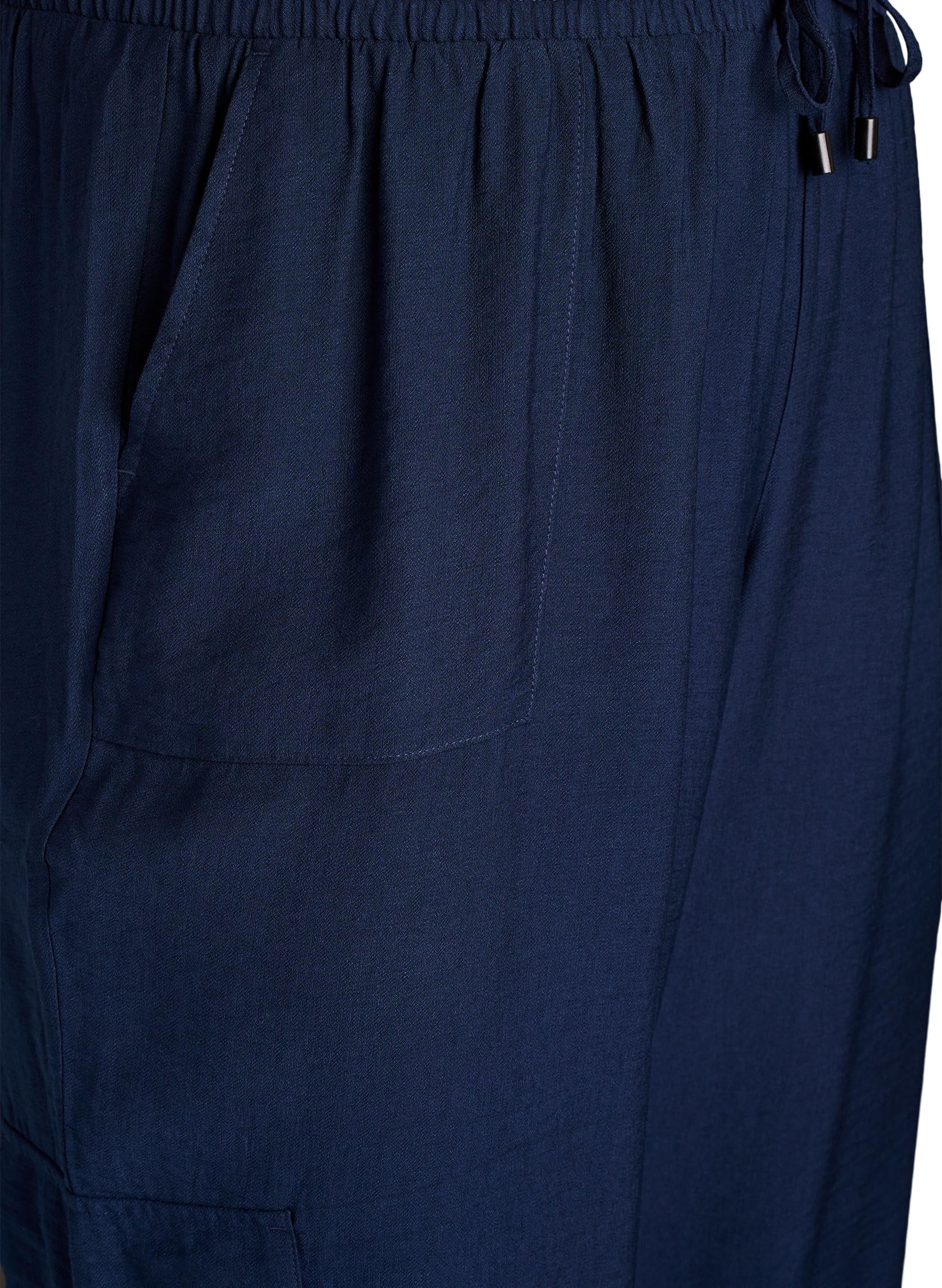 Zizzi Trousers Cargohose Viskose Ecovero Tunnelzug Gr.42-60