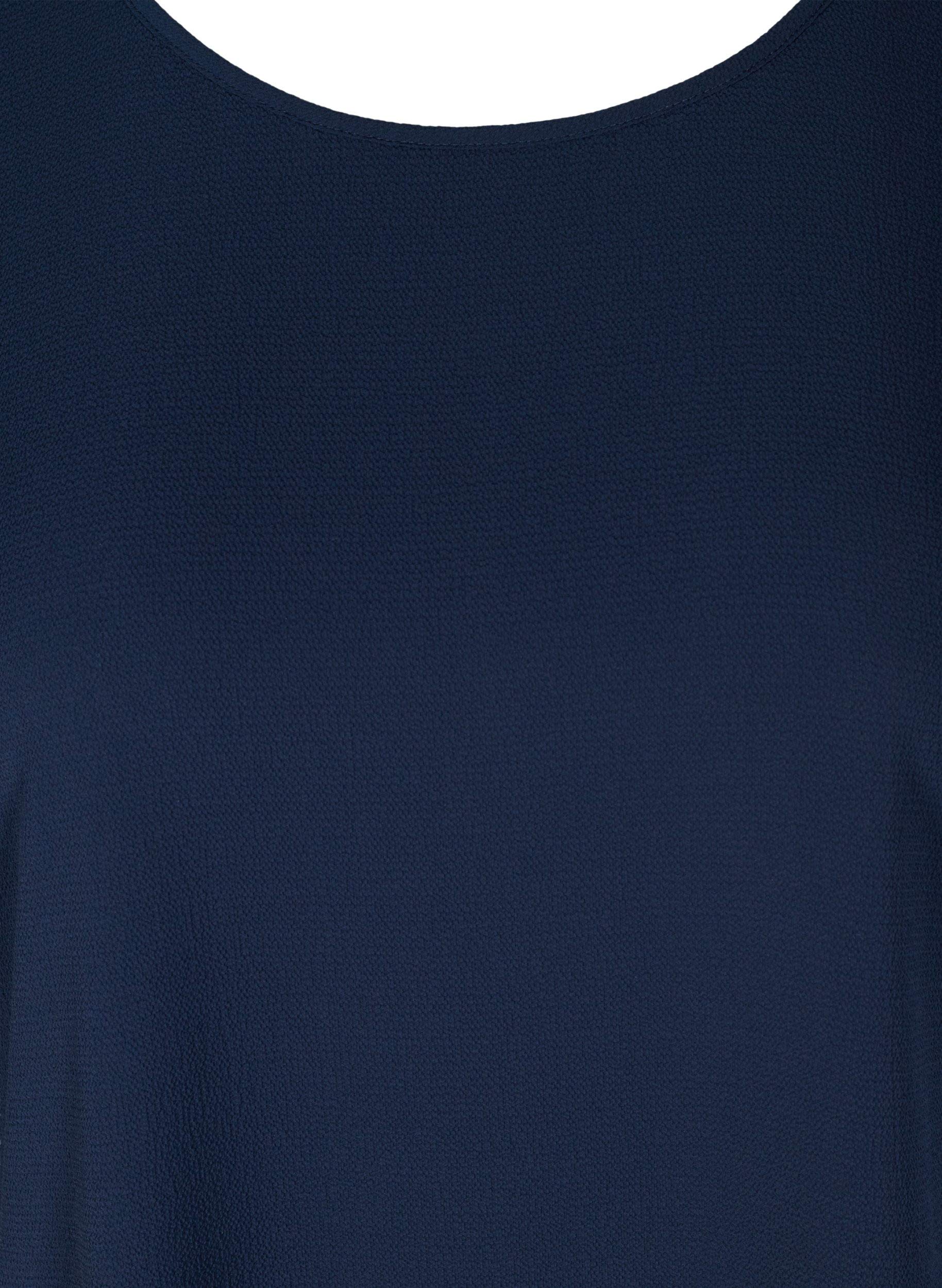 ZIZZI Blouses Bluse Kurzarm Tunika 50-52 Schwarz locker