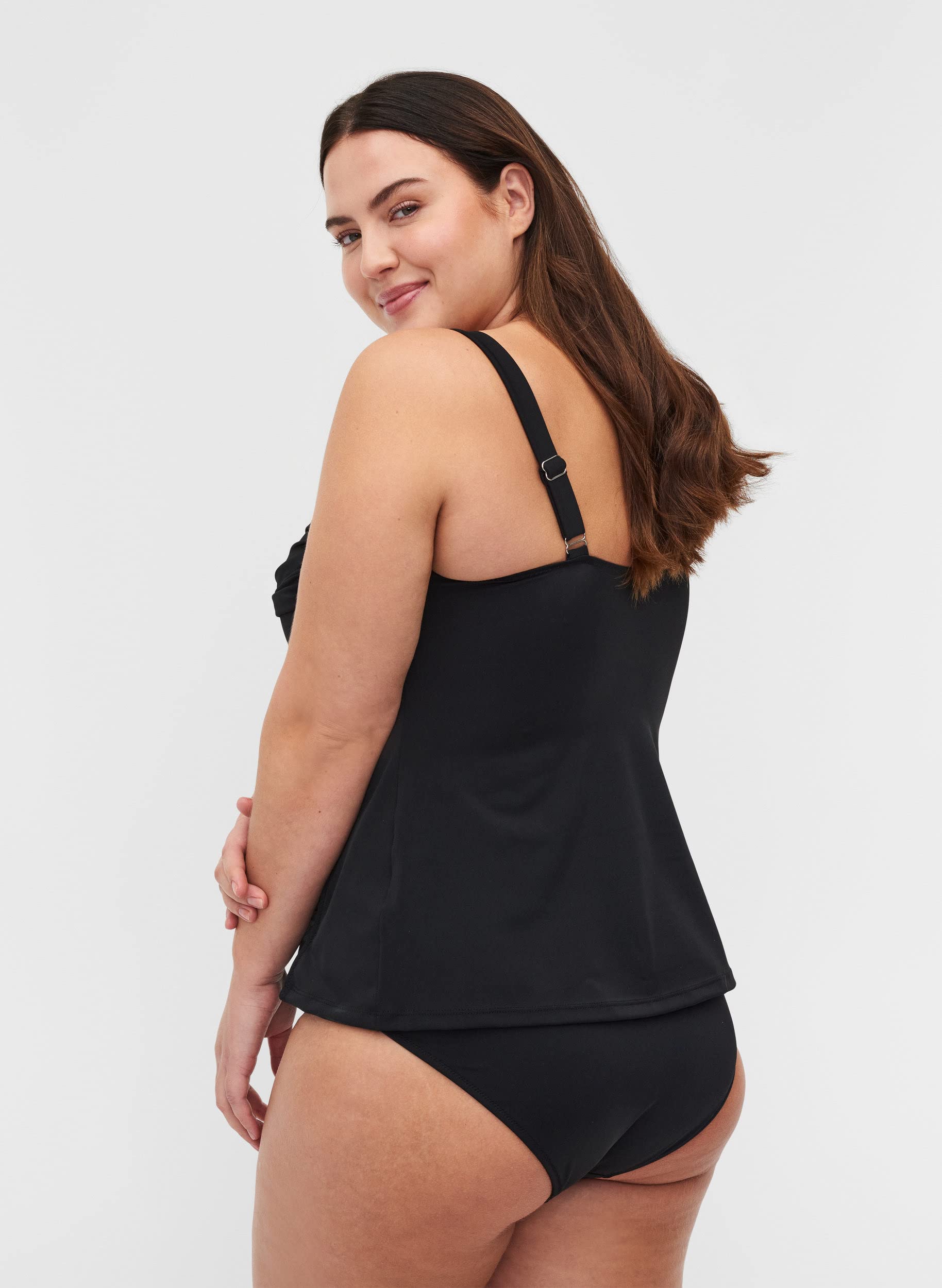 Zizzi Swim Tankini Bademode Top Schwarz 46-48