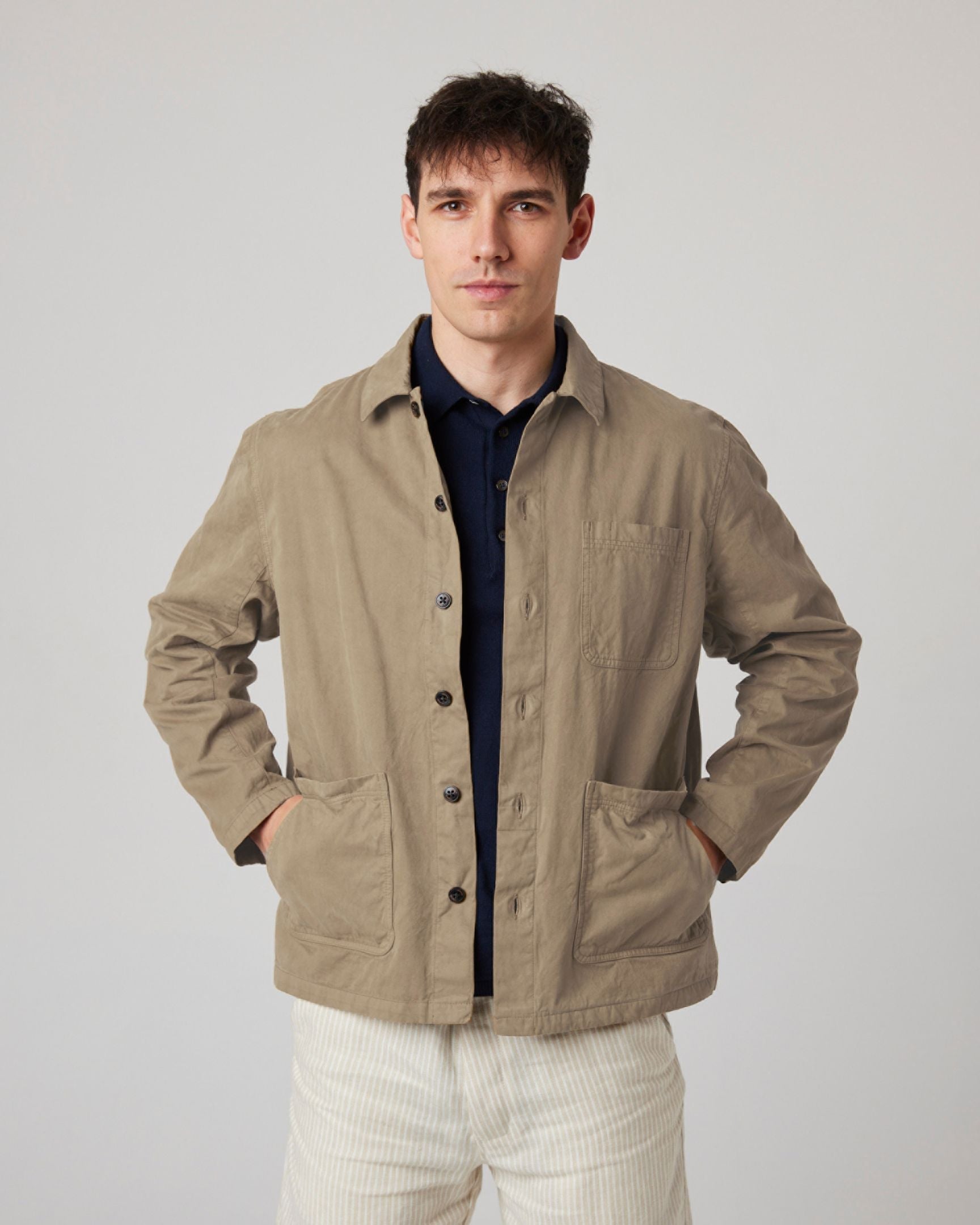 Peregrine Ashton Chore Jacke Navy Baumwolle Herren