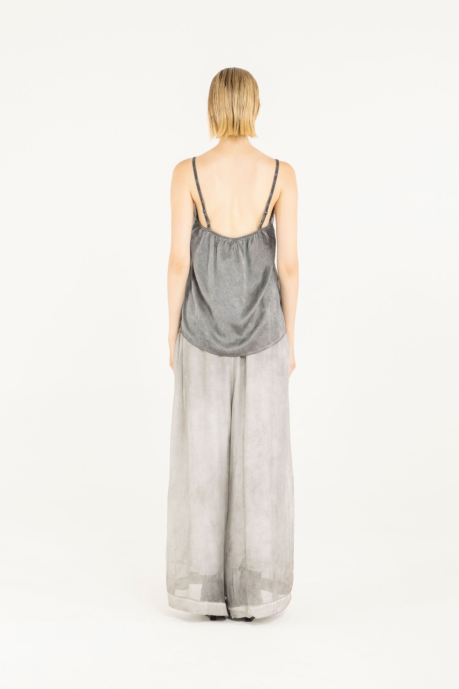 Sanctamuerte Top Tank Top Viskosesatin verstellbar
