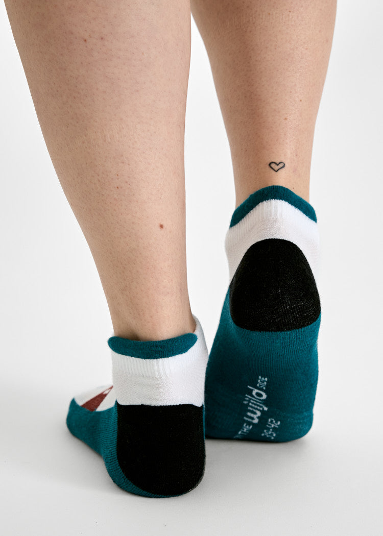 Wijld Mika Sneaker Socken Fired Brick/Blue Coral atmungsaktiv