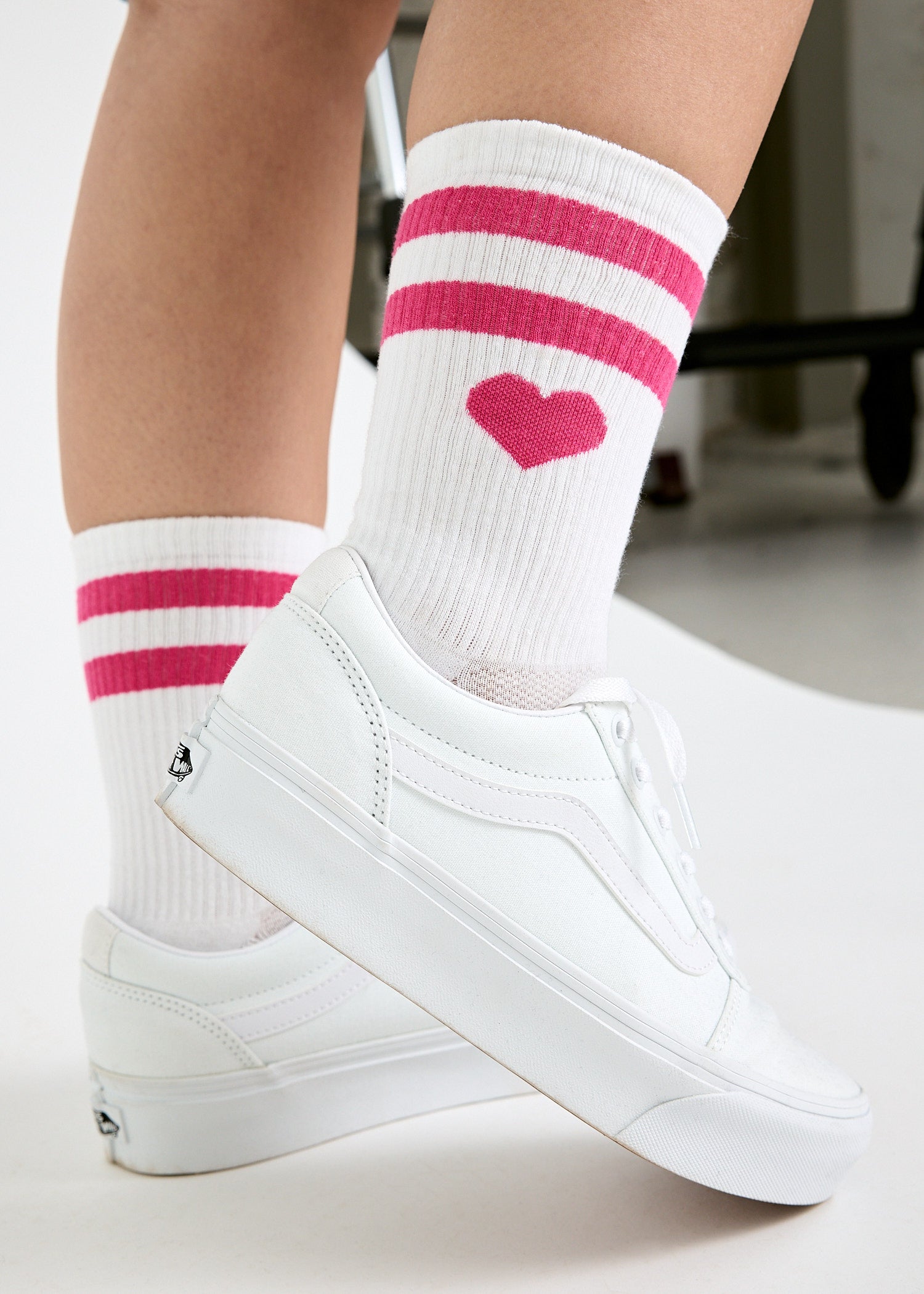 Wijld Woodsocks Tennissocken Heart White Lyocell