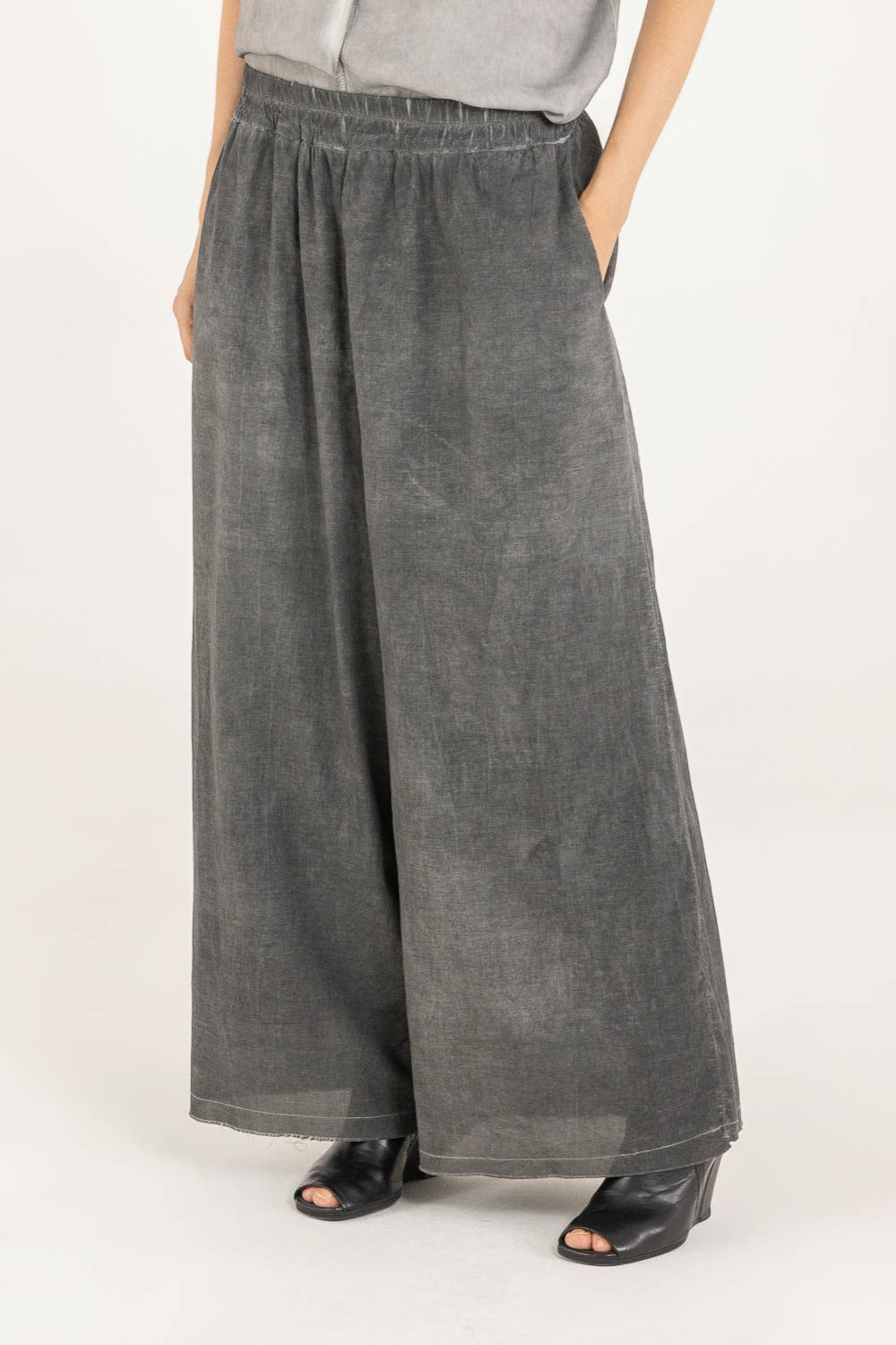 Sanctamuerte Pantaloni Palazzo Hose Baumwolle Seide