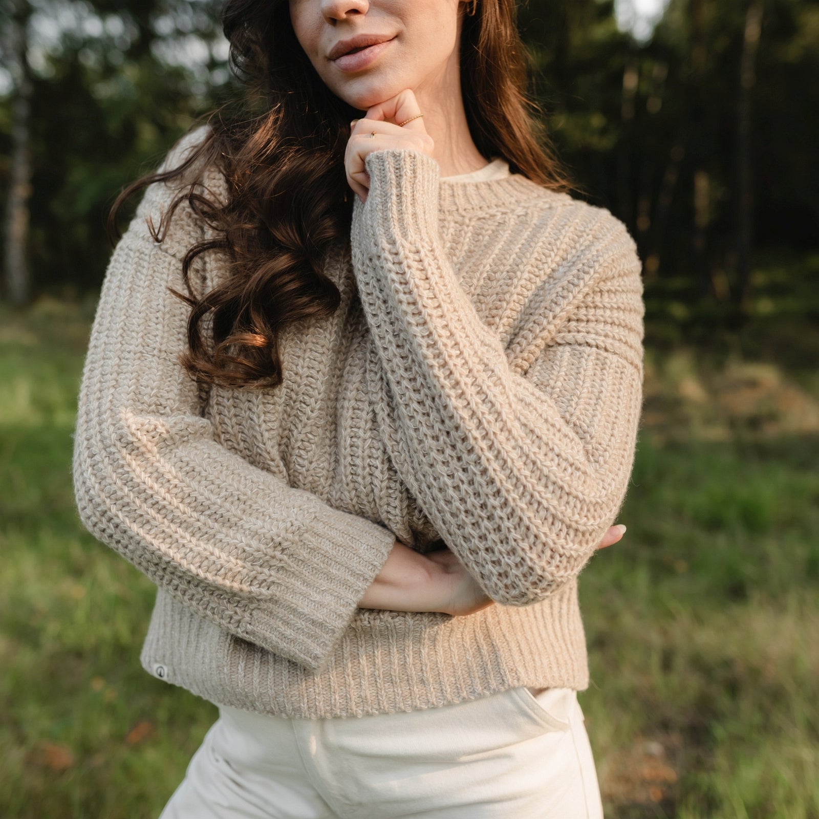 NORDLICHT Mara Wollpullover Natur Recyclingwolle