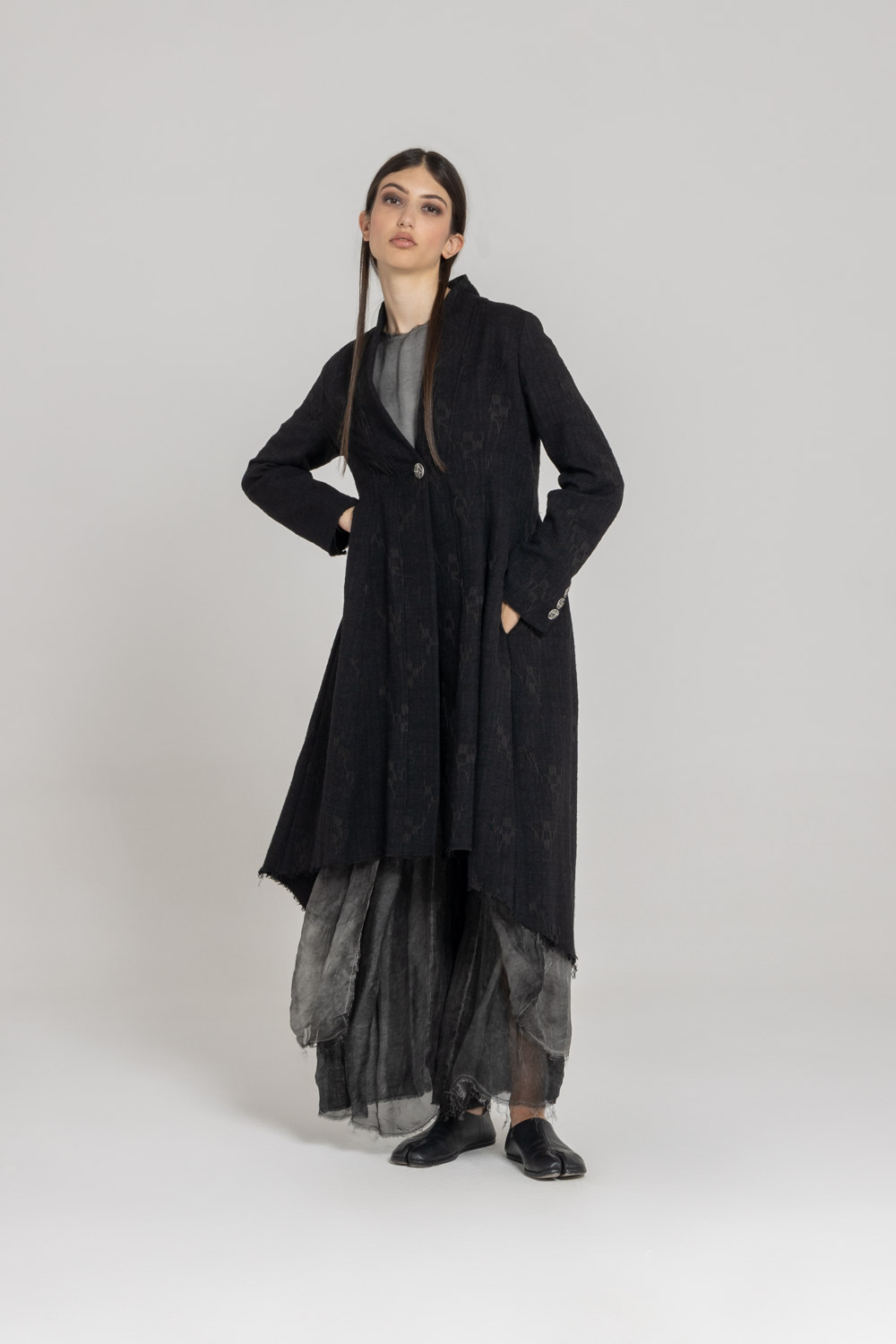 Sanctamuerte Capispalla Blazer Lungo Longblazer Baumwolle
