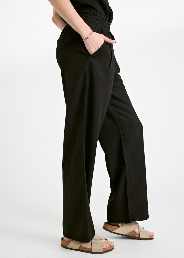 Wijld Amber Twill Hose Damen Black Lyocell 155g