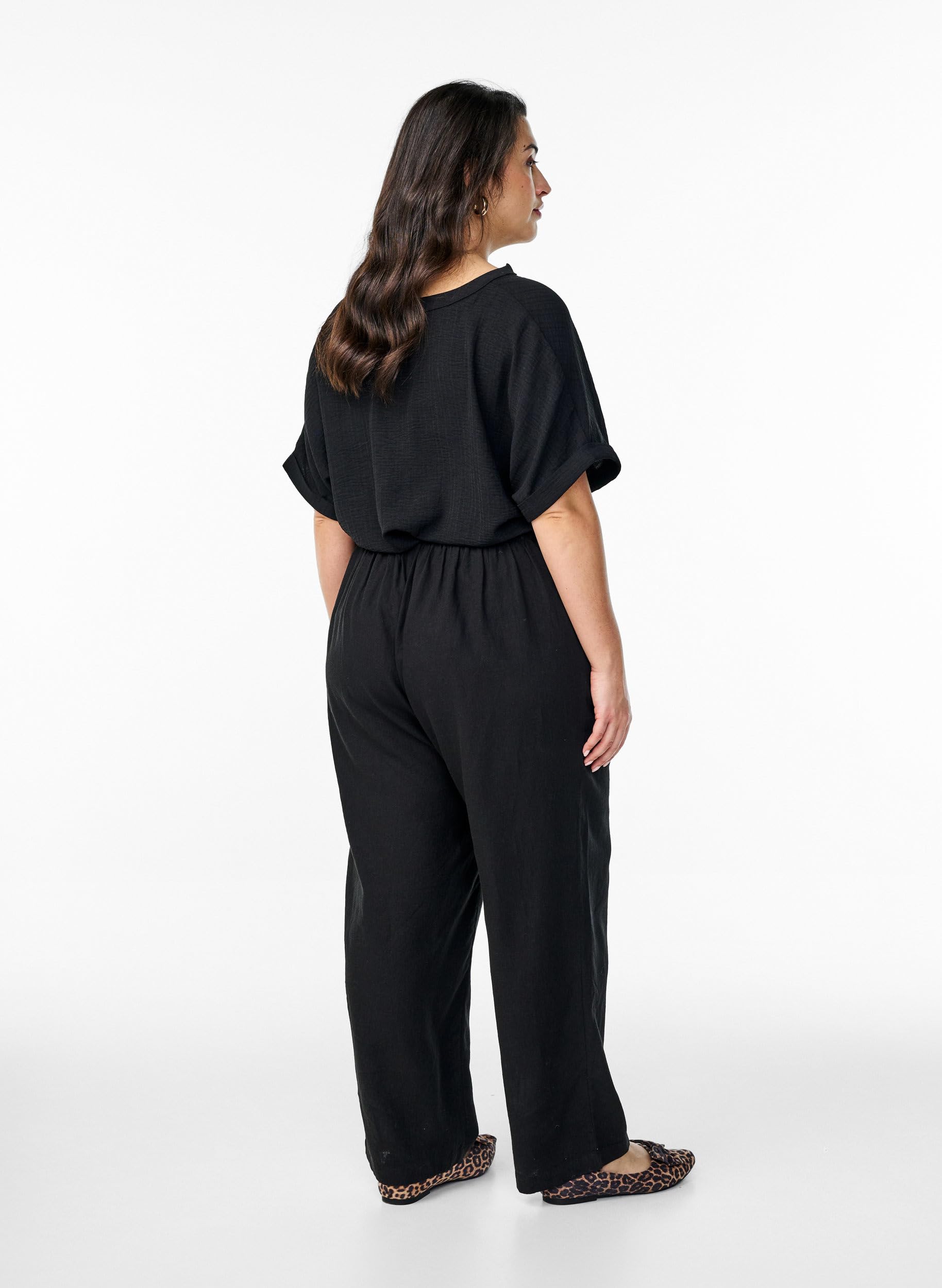 Zizzi Trousers Leinenhose Große Größen 42-60 Taschen
