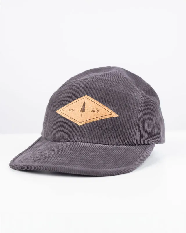 NIKIN TreeCap 5Panel Corduroy Cap Anthracite One Size