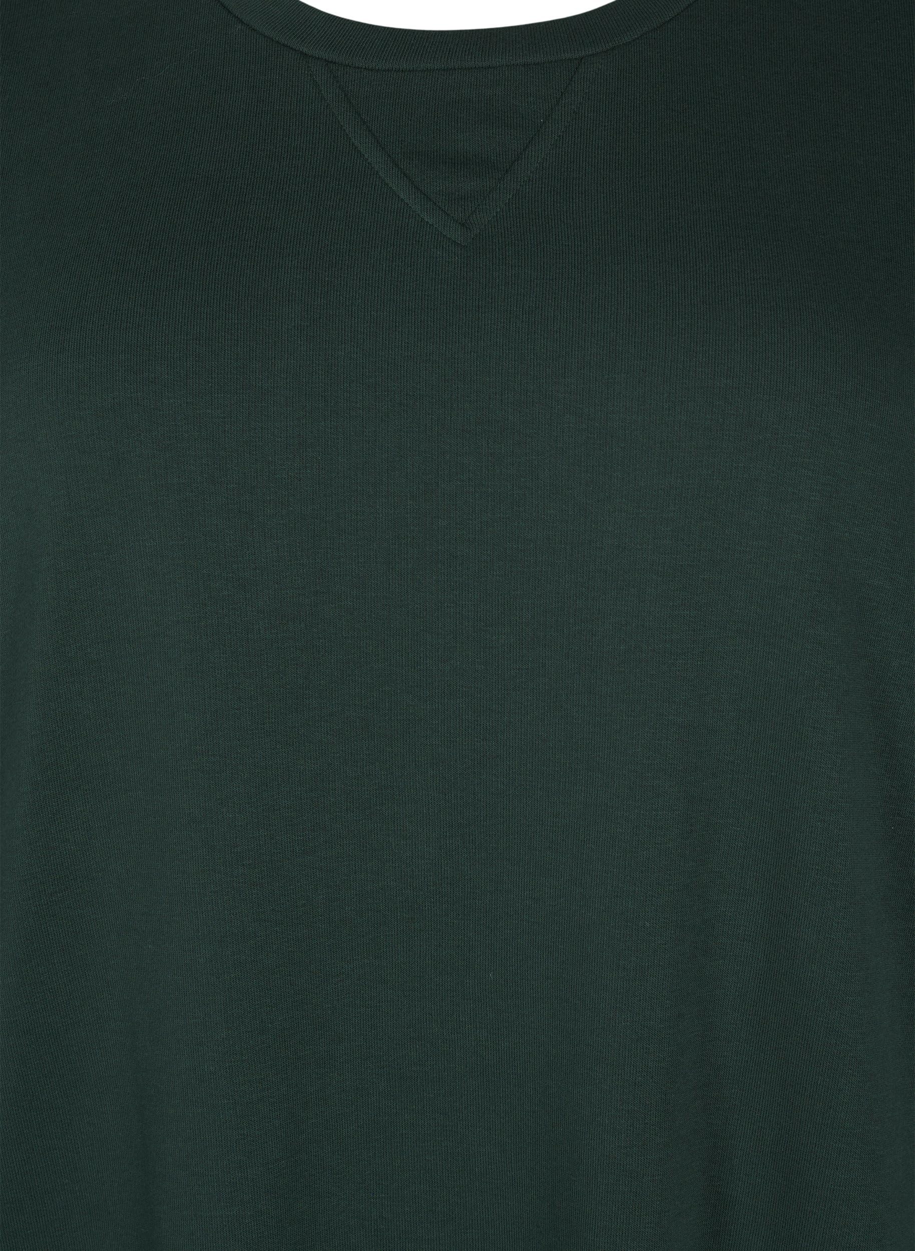 Zizzi Sweats Sweatshirtkleid Baumwollmix mit Taschen Große Größen