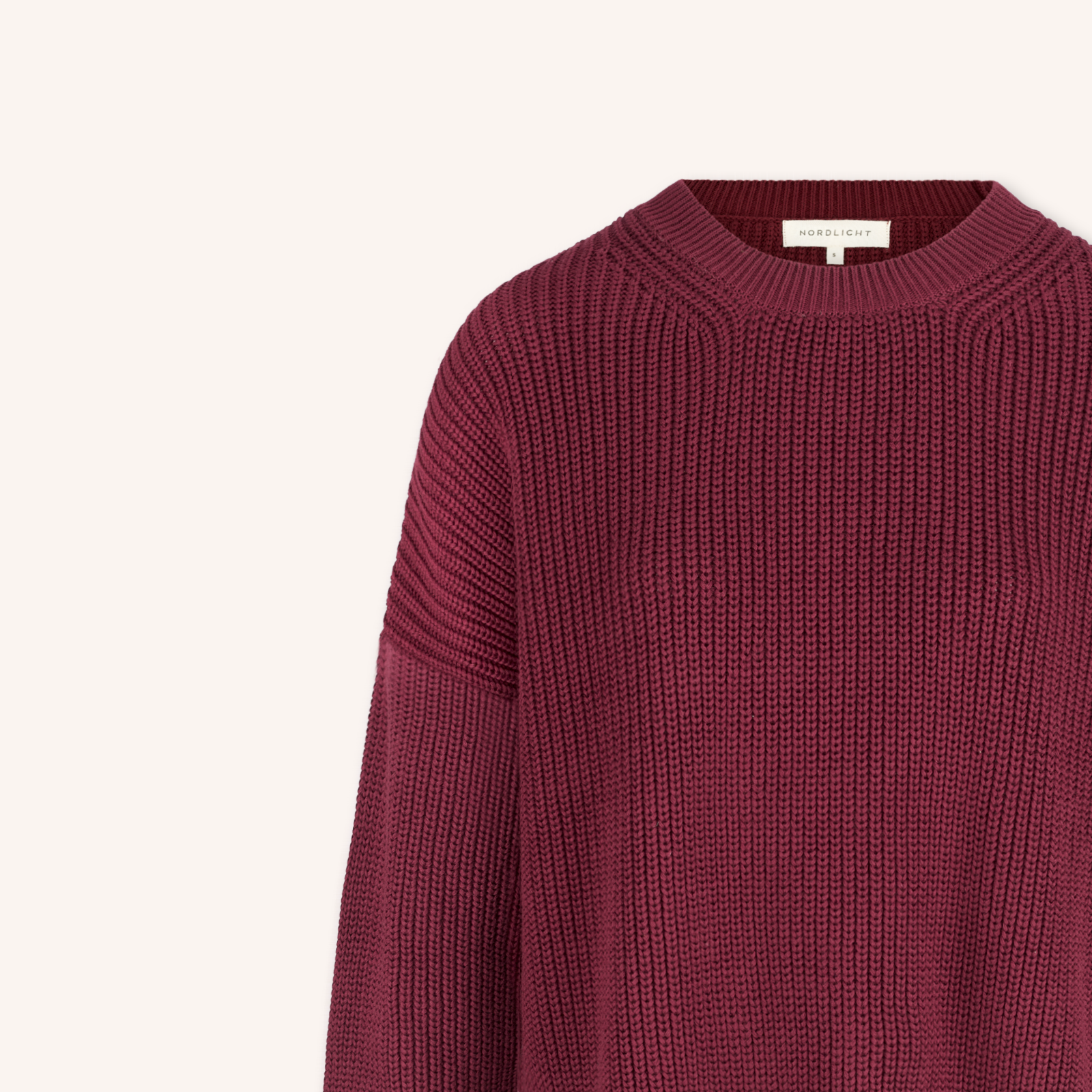 NORDLICHT Mara Grobstrick Pullover Bordeaux Rot Gr. M