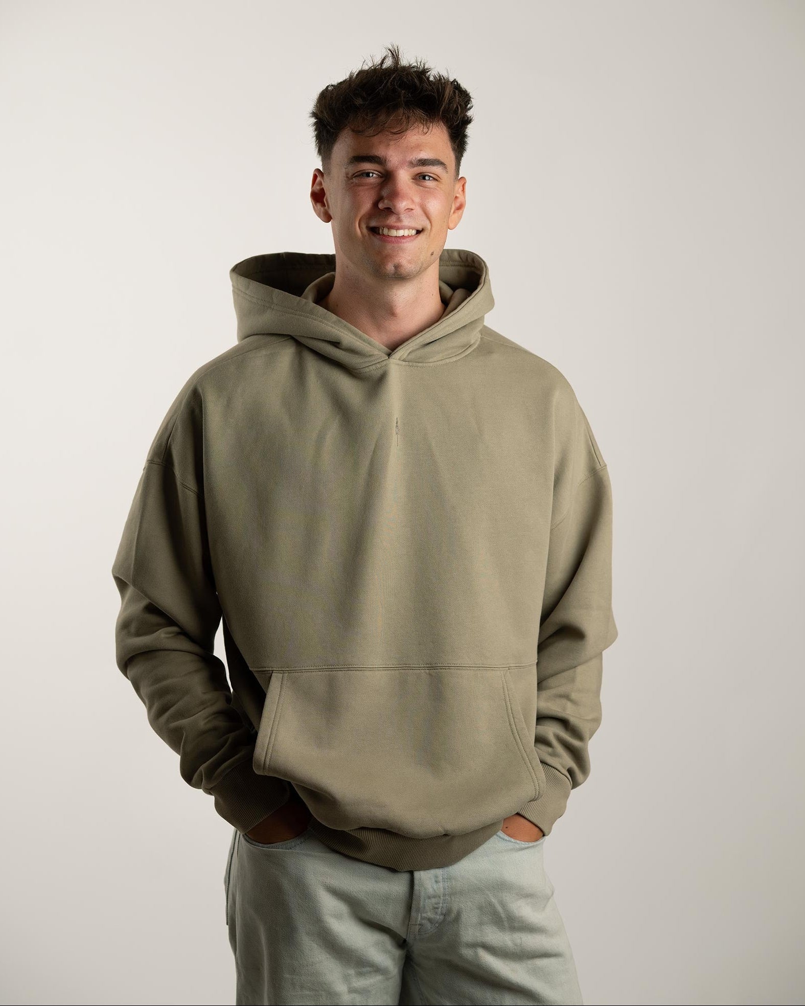 NIKIN TreeHoodie Oversized Hoodie Stone Dust Bio-Baumwolle