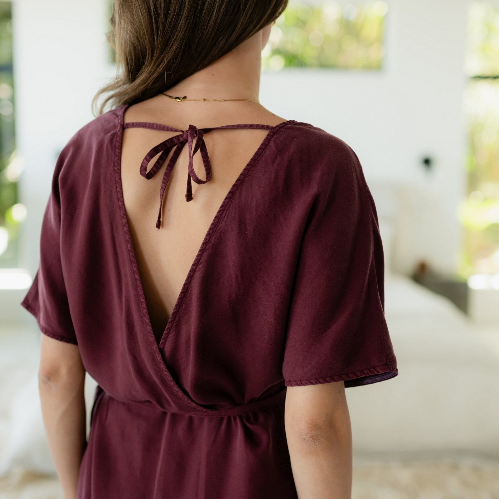 NORDLICHT Kleider Tilda Wickelkleid Rot Tencel