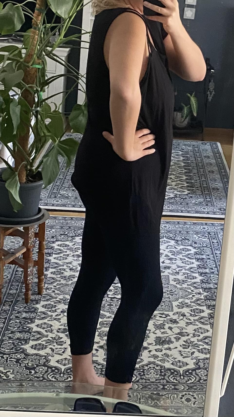 Zizzi 3/4 Leggings Viskose Stretch Rüsche Gr 46-48