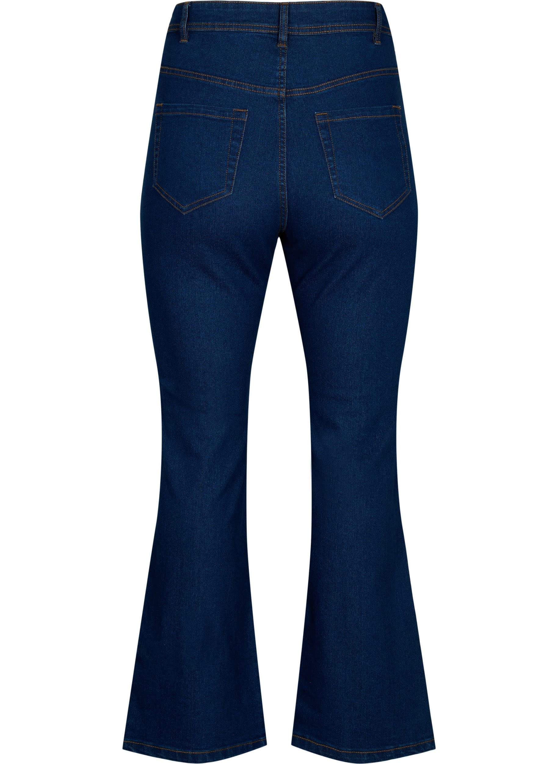 Zizzi Flash Jeans Bootcut Damen 42W/32L Blue Denim