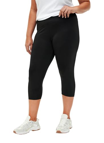 Zizzi Trousers Leggings 3/4 Basic 2er-Pack Stretch