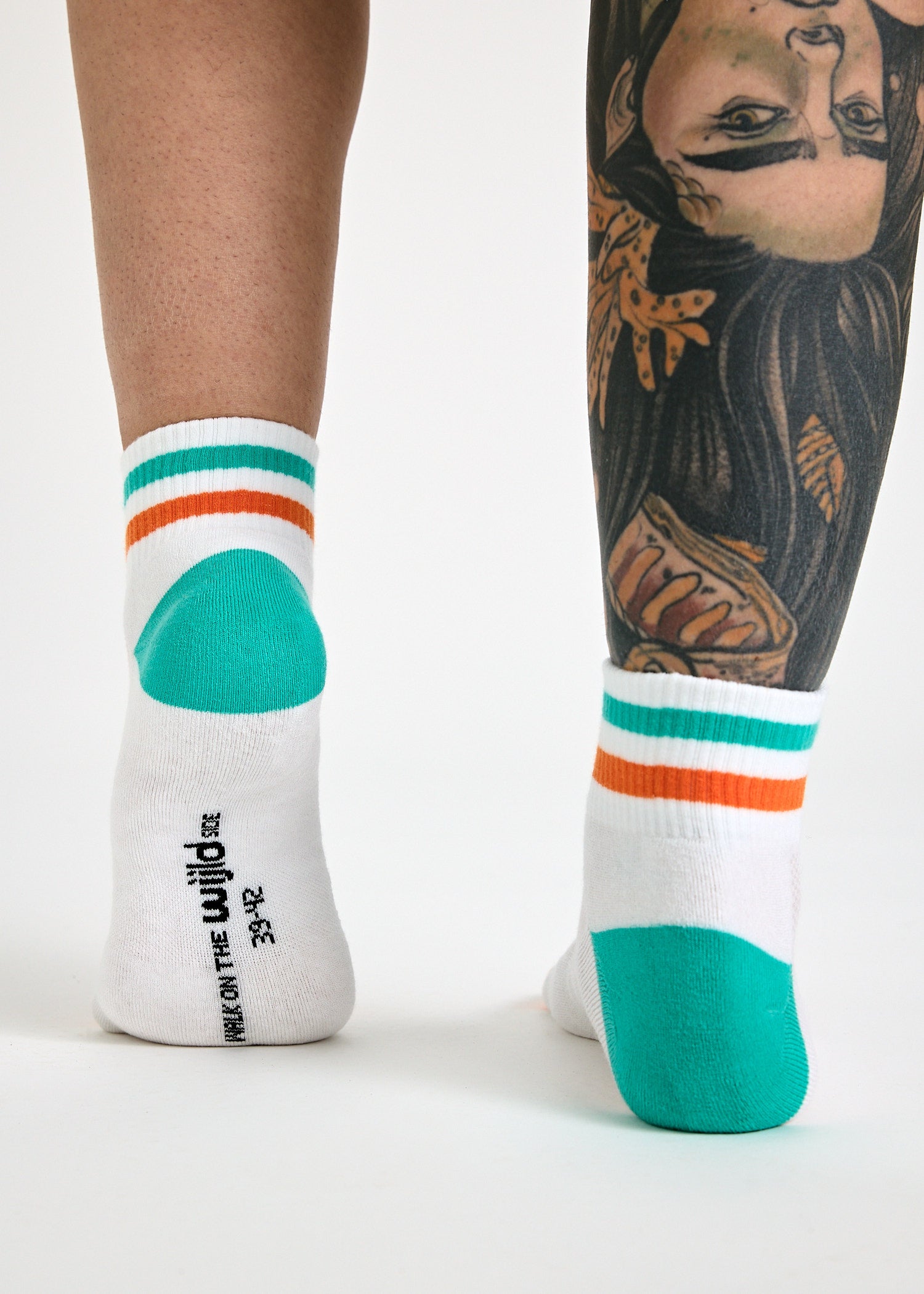 Wijld Woodsocks Sportsocken Orange Turquise Lyocell