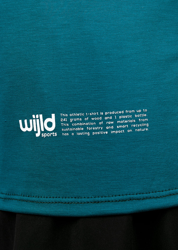 Wijld Sportshirt Herren Petrol T-Shirt Lyocell atmungsaktiv