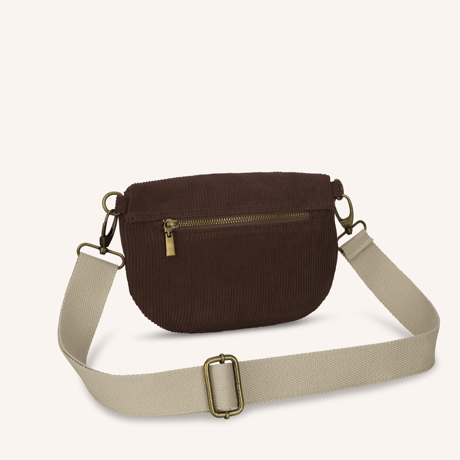 NORDLICHT Tomma Bauchtasche Cord Braun Bio-Baumwolle