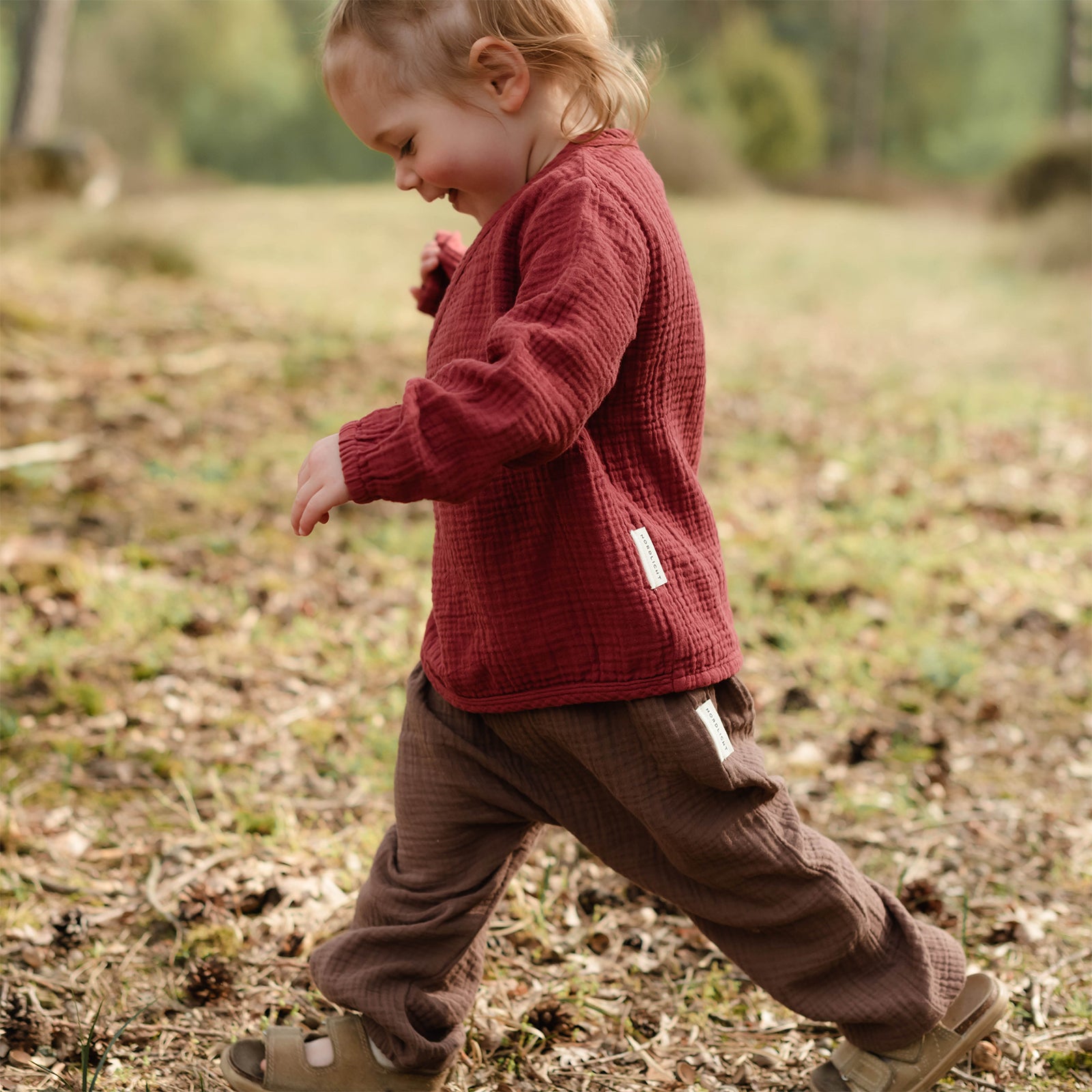 NORDLICHT Freda Kinder Wickeloberteil Rot Musselin