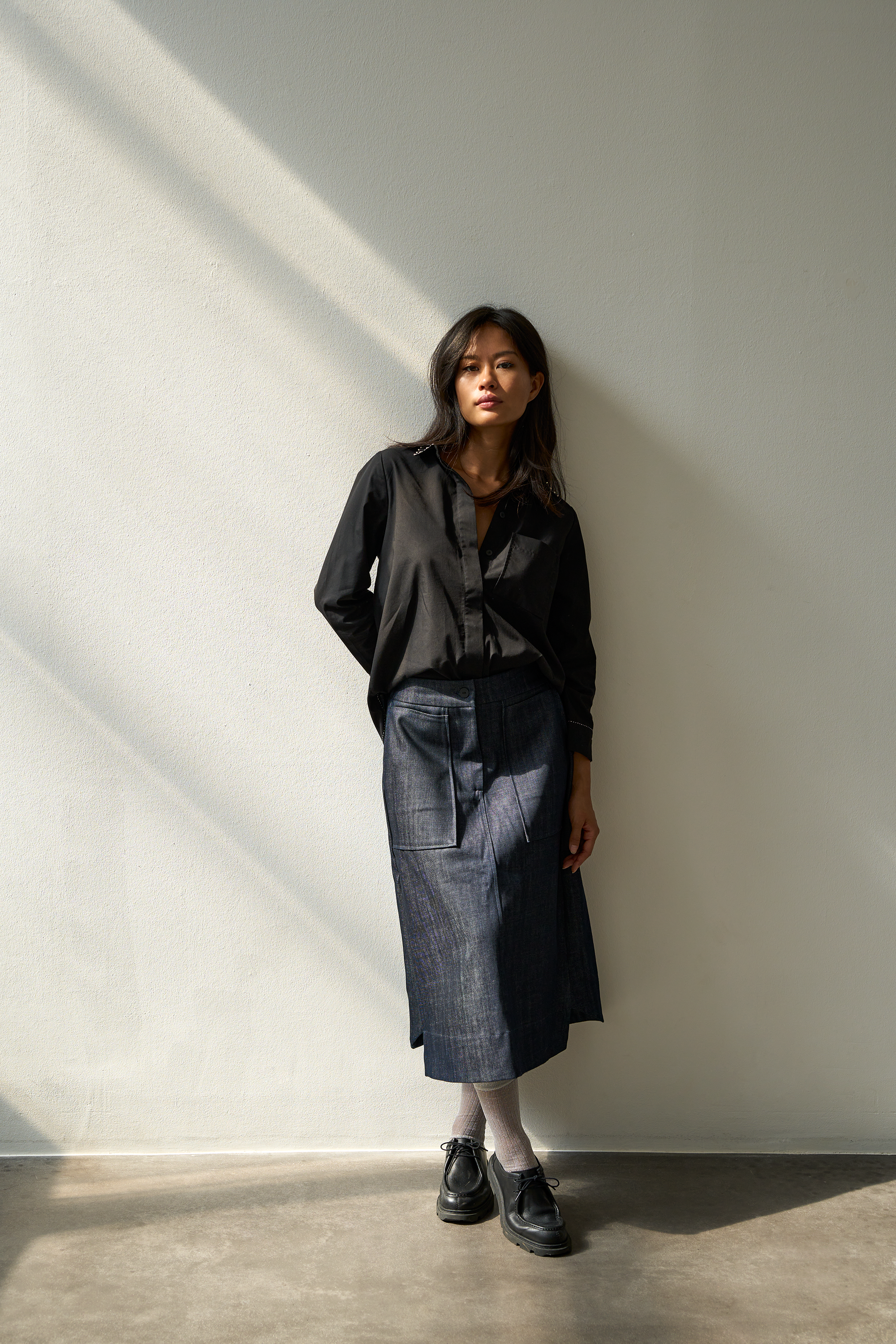 Christiane Strobel MAXIME Jeansrock Denim Gr. S lockere Passform