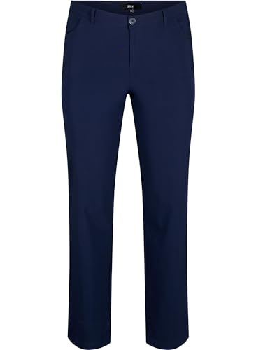 Zizzi Hose Damen einfarbig reguläre Passform Viskose-Stretch