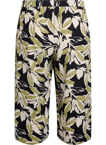 Zizzi Culotte Hose Damen Print Elastikbund