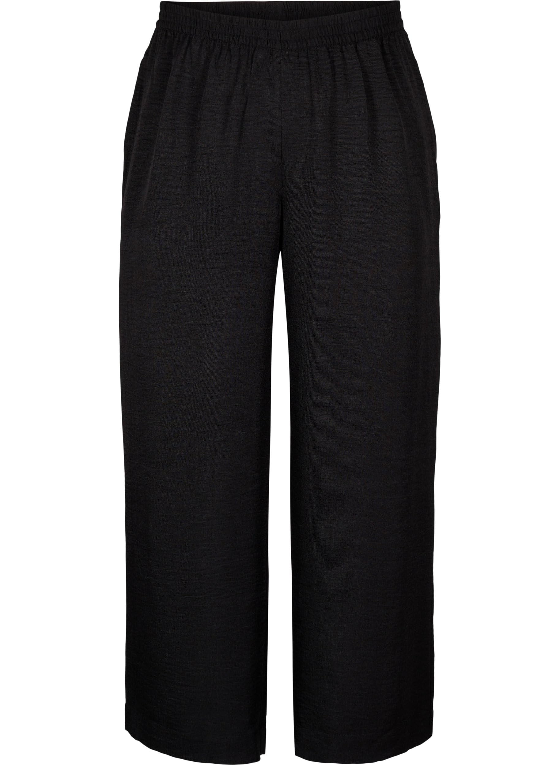 Zizzi Trousers Hose Große Größen Weit Oil Green Schwarz