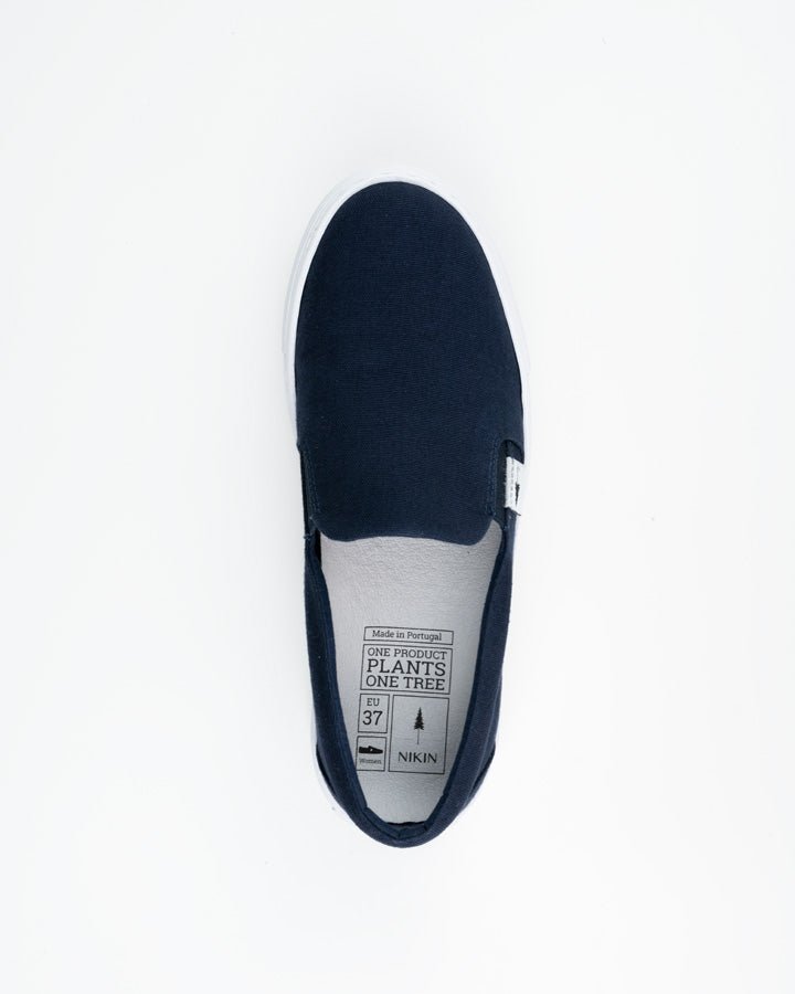 NIKIN TreeShoe SlipOn Women Slipper Navy Bio-Baumwolle