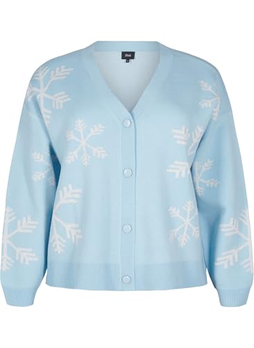 Zizzi Strickjacke Weihnachten Glitzer Knöpfe