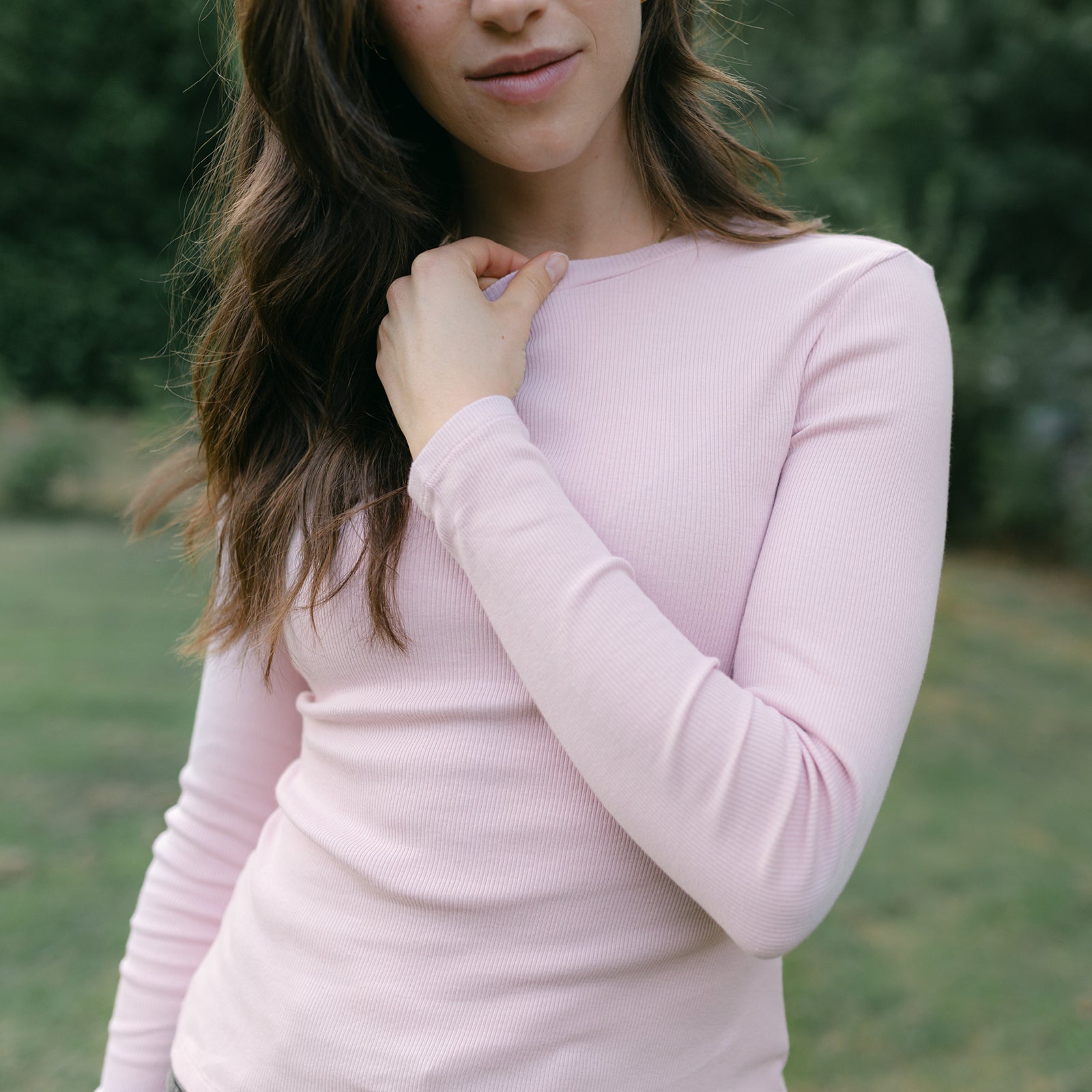 NORDLICHT Lica Ripp Langarmshirt Rosa Bio