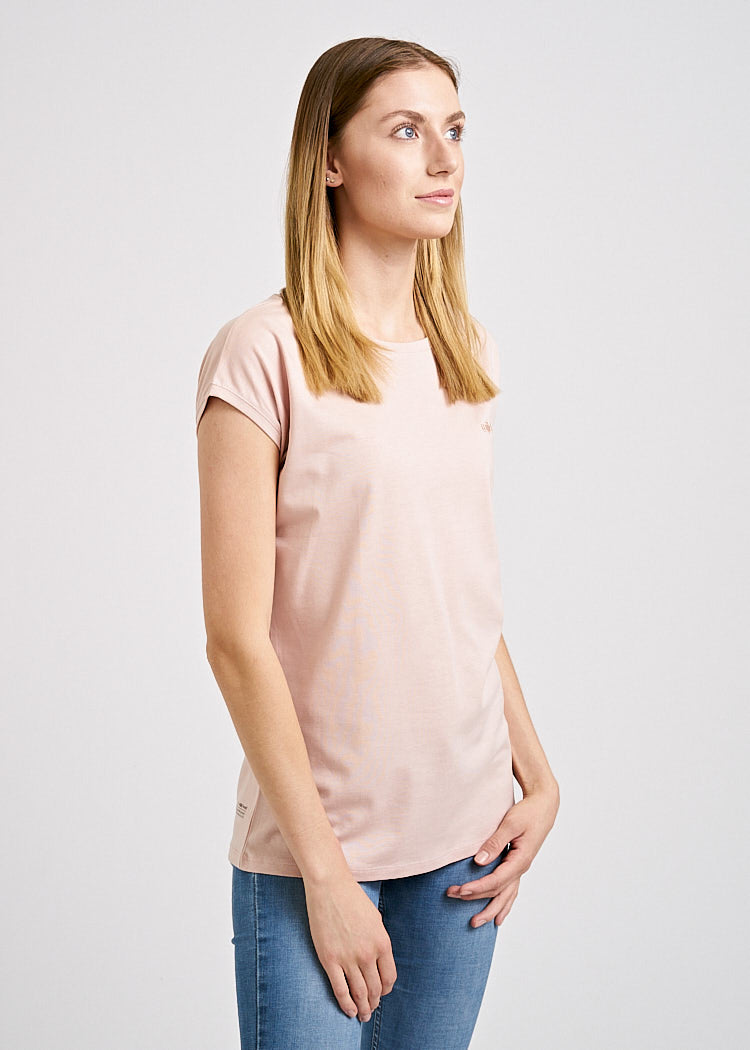 Wijld WoodShirt Elena Damen T-Shirt Rosa Slim