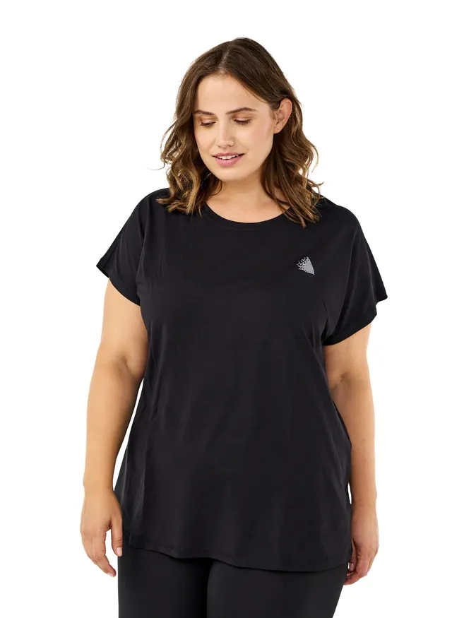 ZIZZI Activewear Sportshirt T-Shirt Kurzarm 46-48 locker