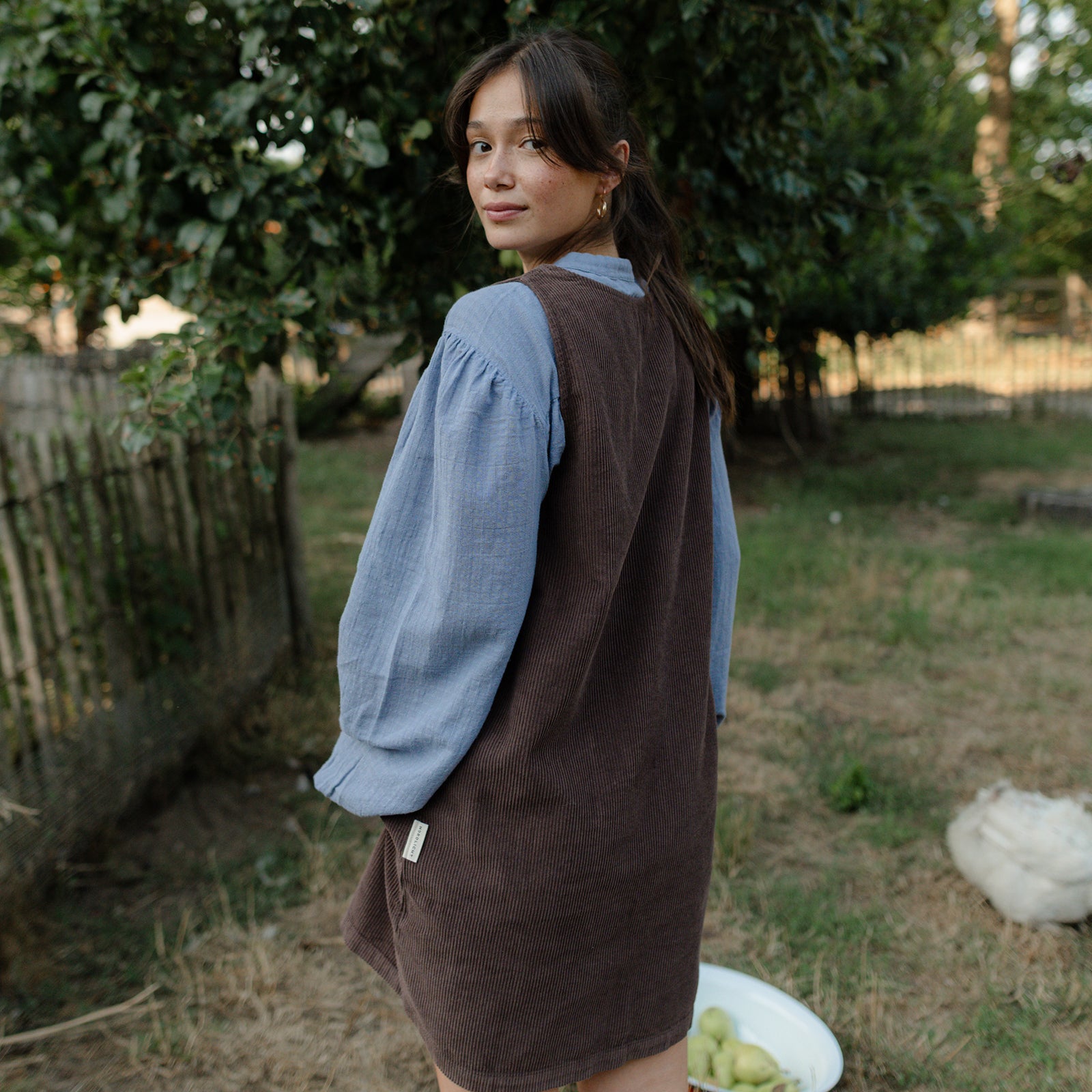 Nordlicht Hilda Boho Bluse Blau Jacquard